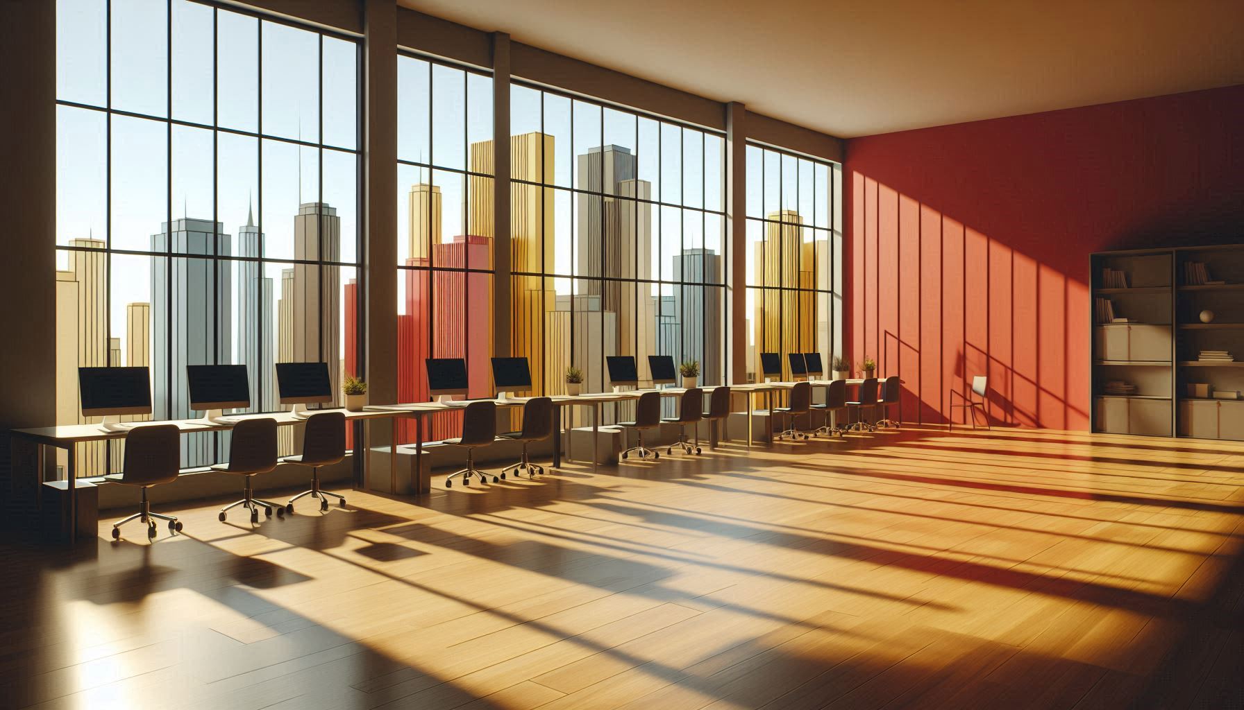 دفتری در یک آسمان خراش