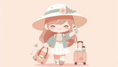 دختری با چمدان