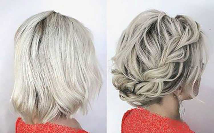 شینیون خطی موی کوتاه