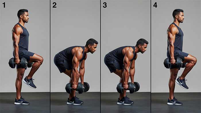 ددلیفت تک‌پا (Single-Leg Deadlift):